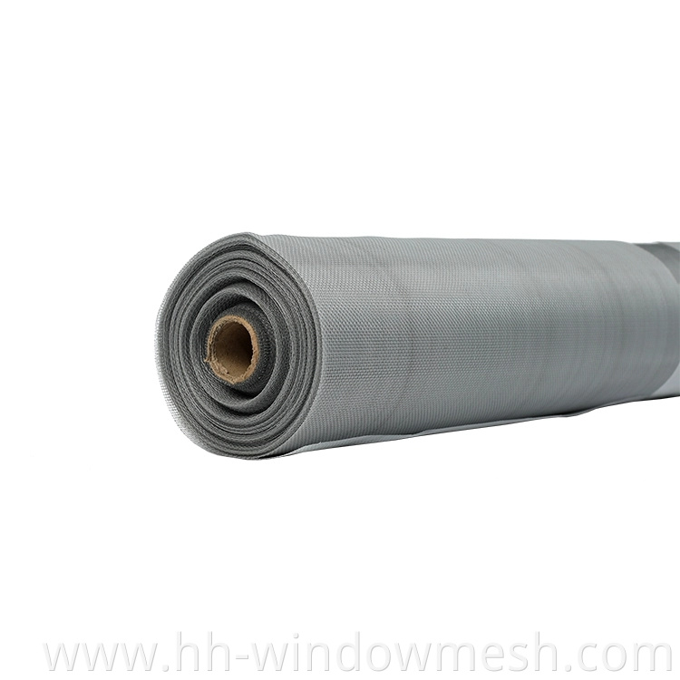 Rolling window screen gray /black stiff fiberglass insect screen